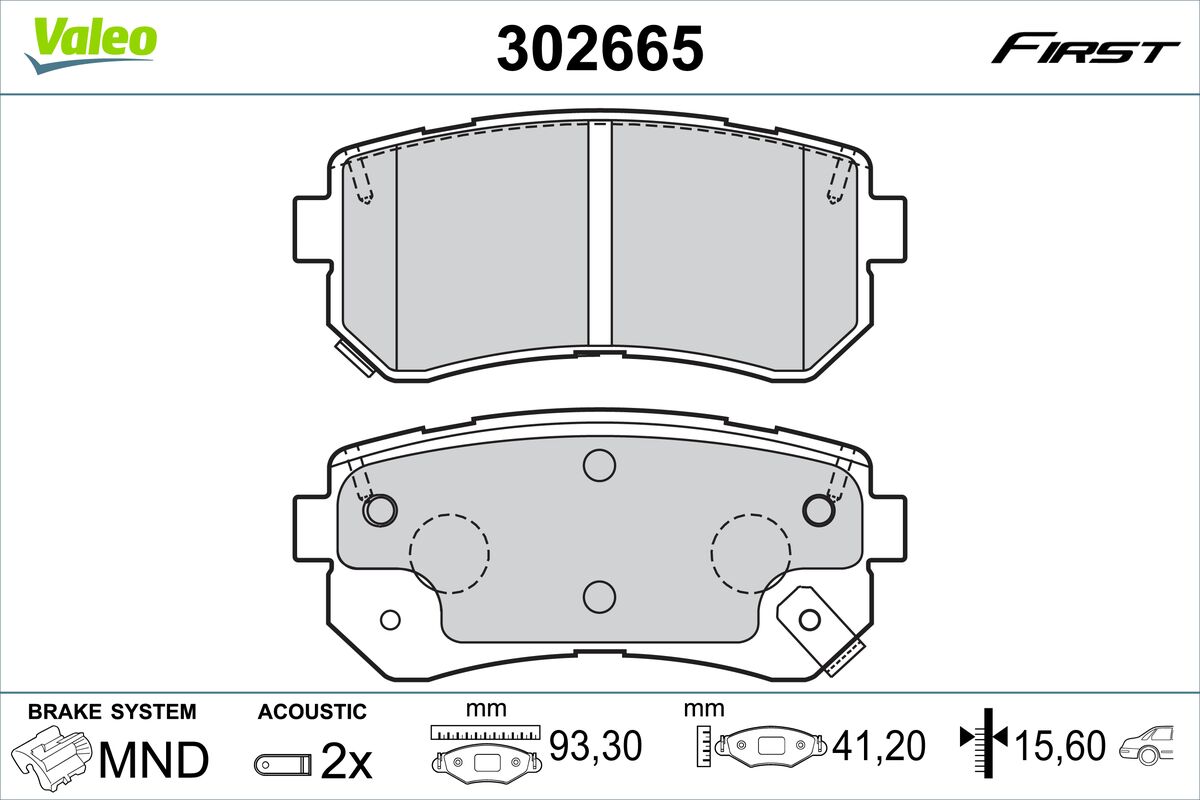 Set placute frana,frana disc 302665 VALEO